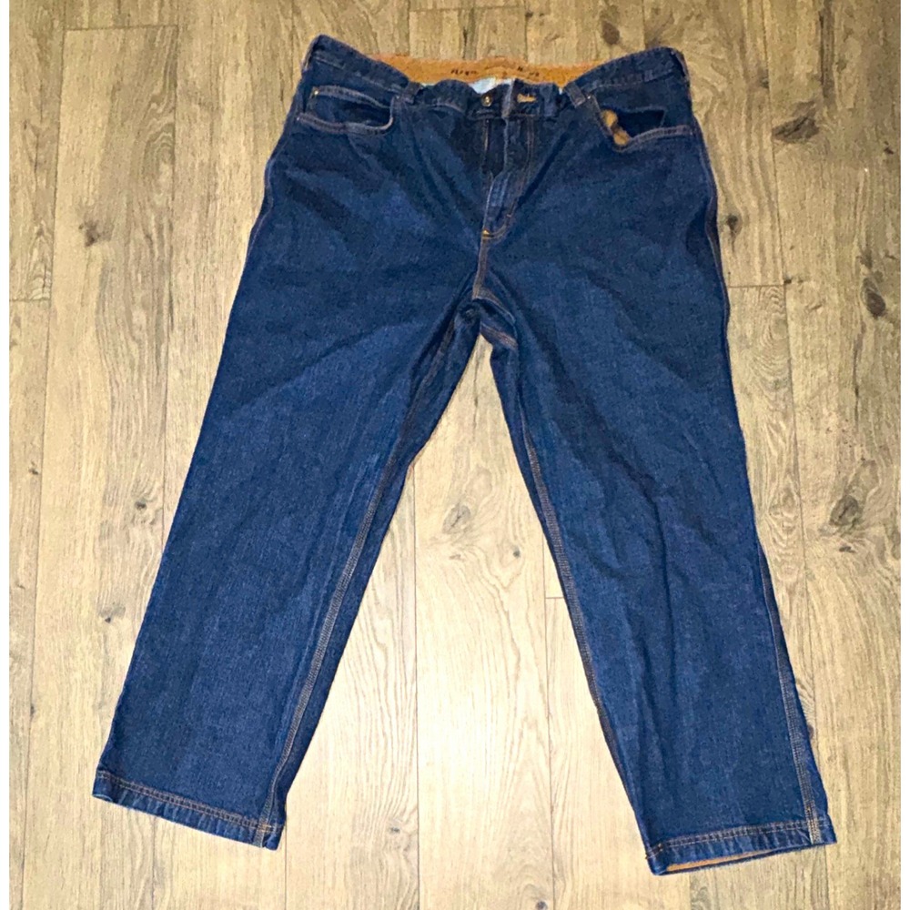 Duluth Trading Co Men's Relaxed Straight Dark Wash Denim Jeans 5-Pocket (7)